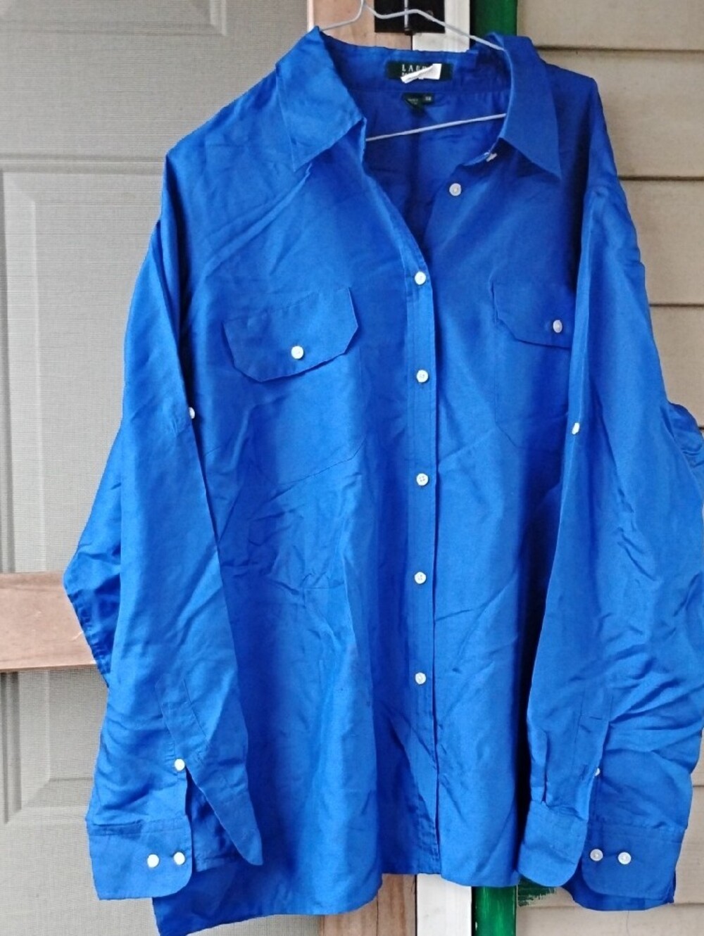 Ralph Lauren Blue Silk Blouse
